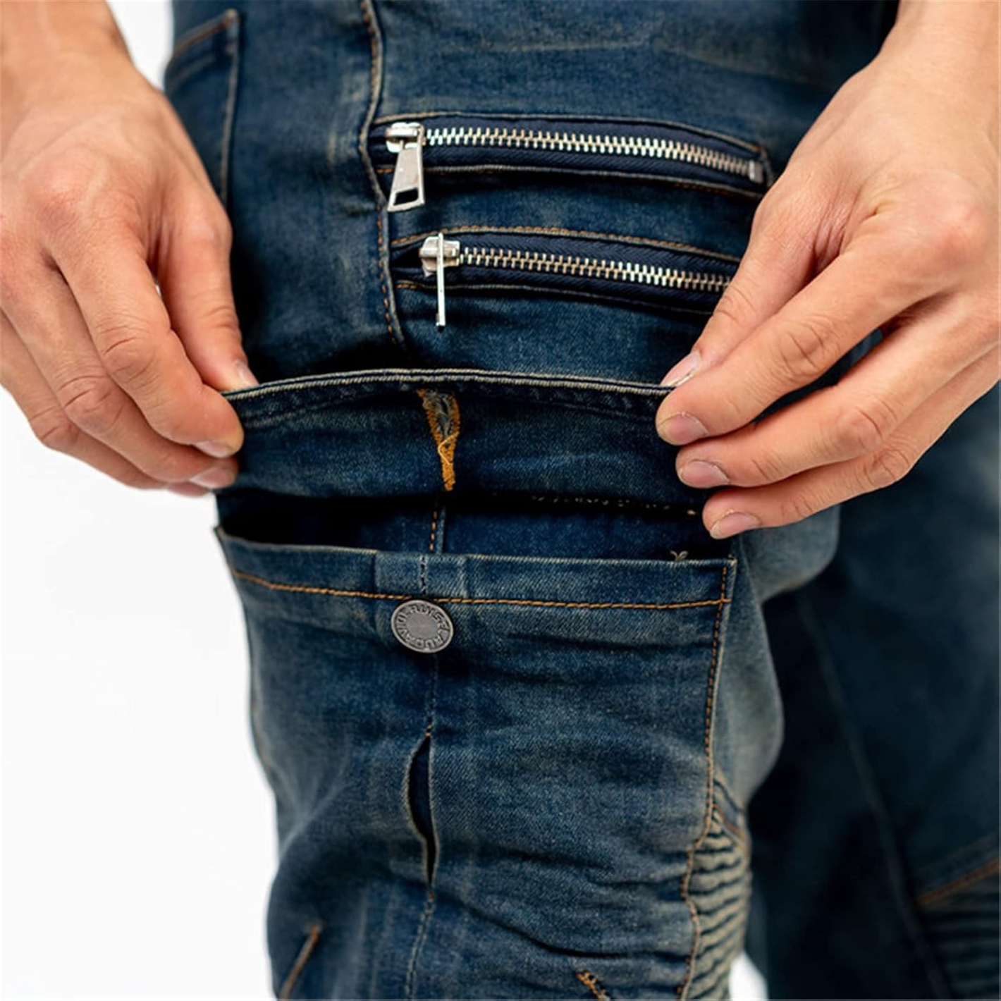 Borvane ShieldFlex™ Blue Motorcycle Jeans
