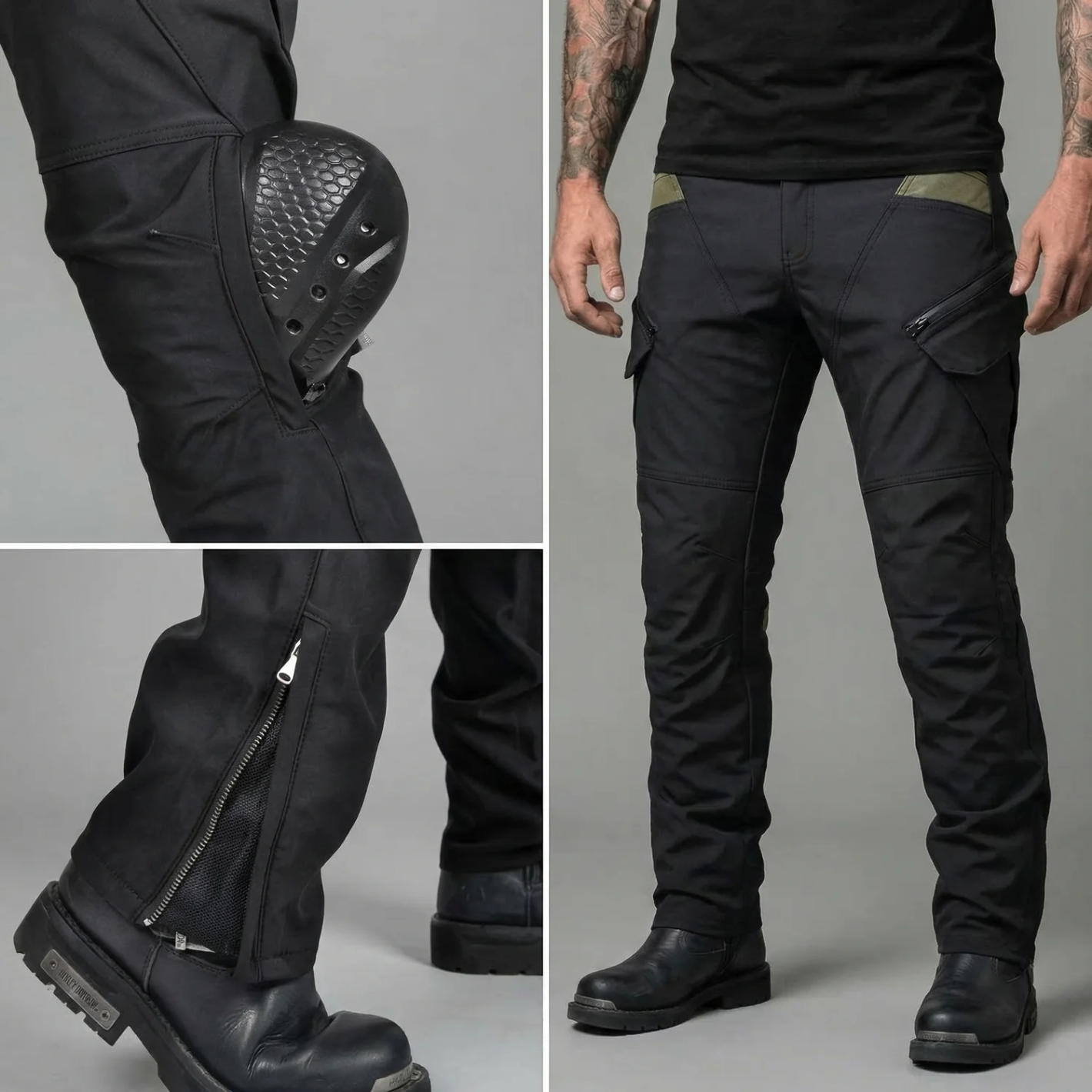 Borvane RoadGuard™ Black Motorcycle Pants