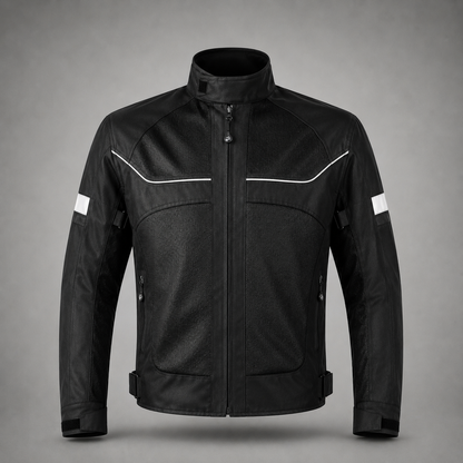 Borvane™ AirGuard Breathable Motorcycle Jacket (Black)