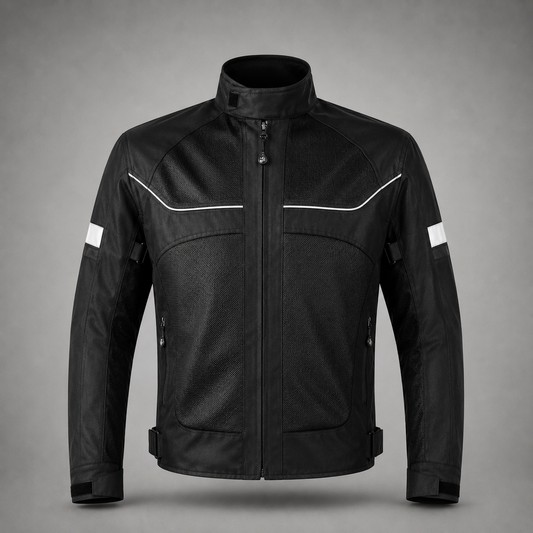 Borvane™ AirGuard Breathable Motorcycle Jacket (Black)