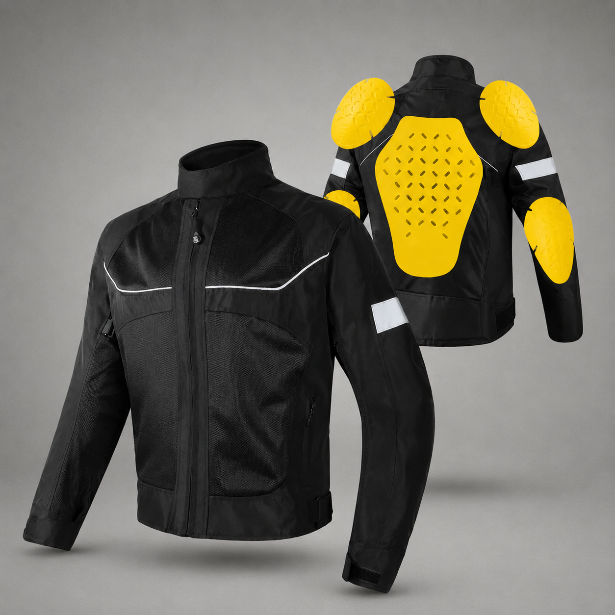 Borvane™ AirGuard Breathable Motorcycle Jacket (Black)