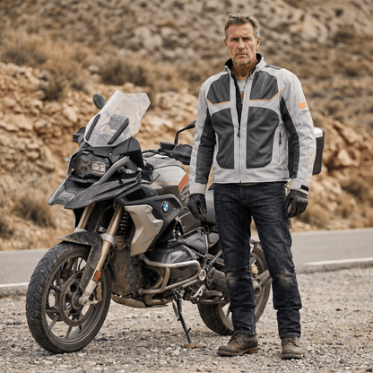 Borvane™ AirGuard Breathable Motorcycle Jacket (Black)