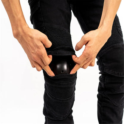 Borvane ShieldFlex™ Black Motorcycle Jeans