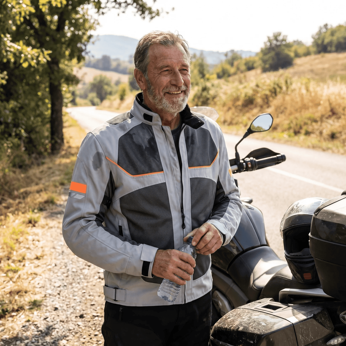 Borvane™ AirGuard Breathable Motorcycle Jacket (Gray)