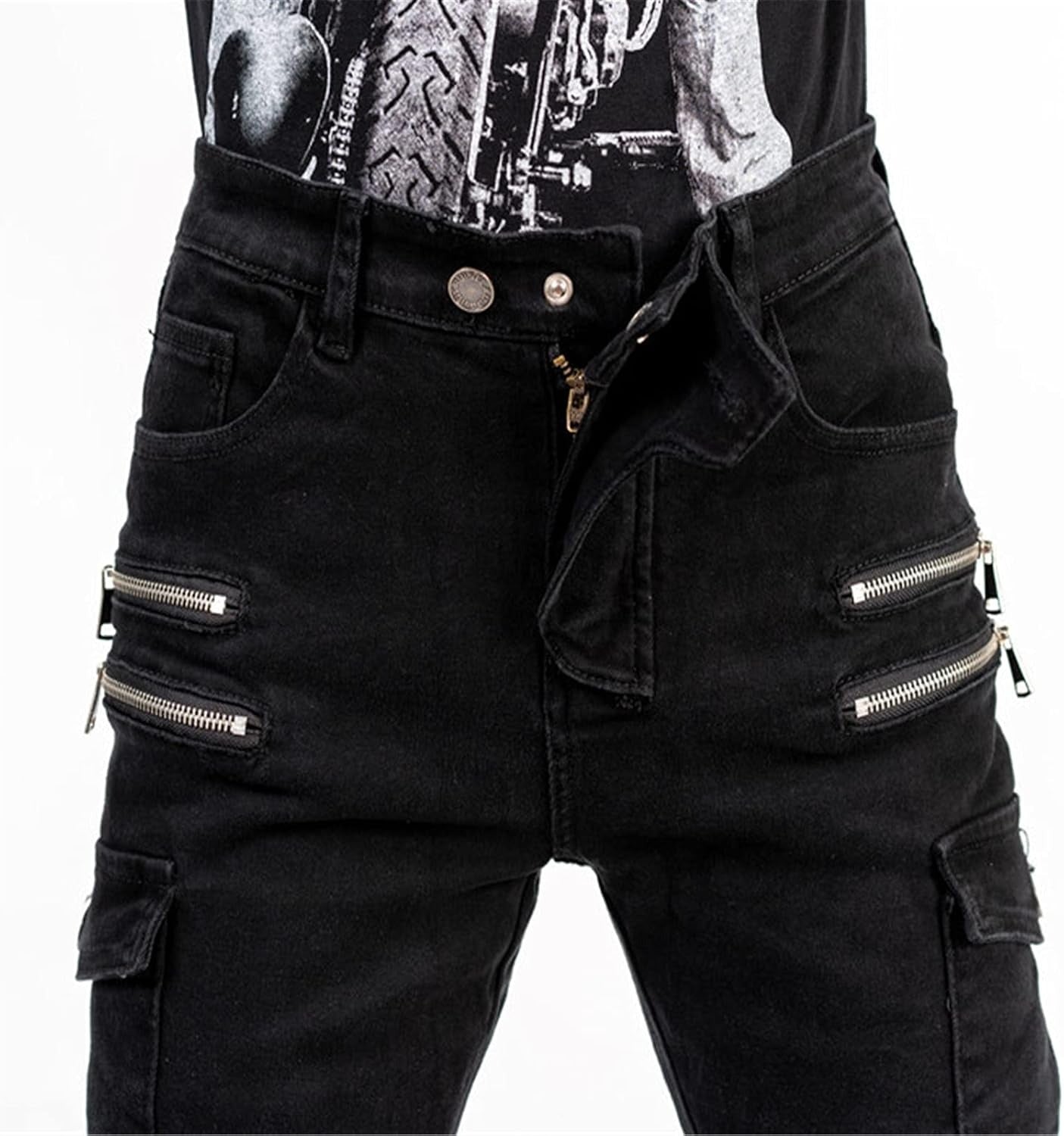 Borvane ShieldFlex™ Black Motorcycle Jeans