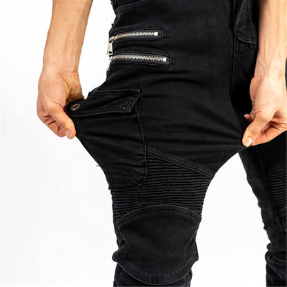 Borvane ShieldFlex™ Black Motorcycle Jeans