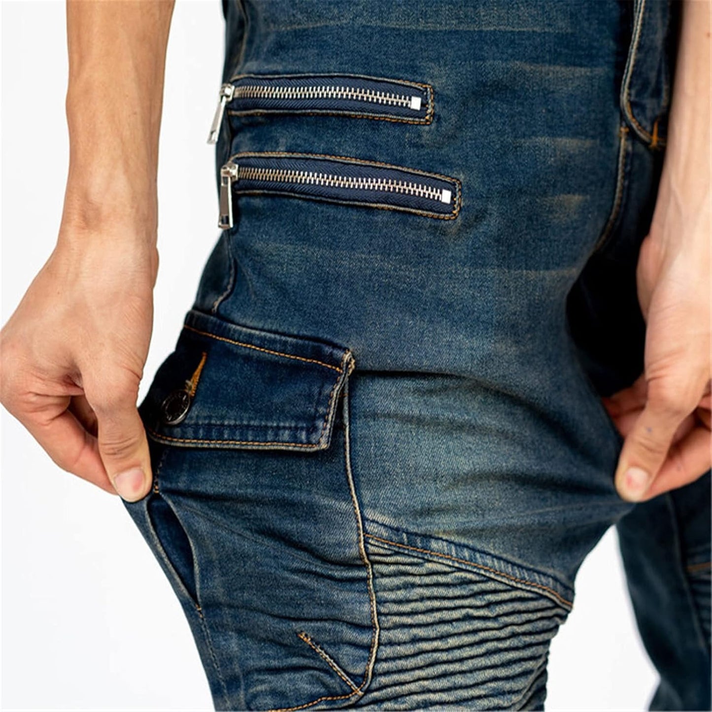 Borvane ShieldFlex™ Blue Motorcycle Jeans