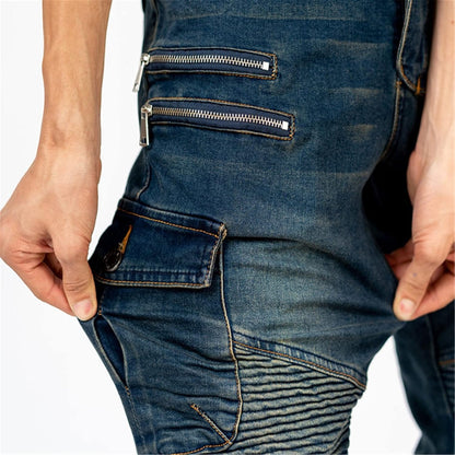 Borvane ShieldFlex™ Blue Motorcycle Jeans
