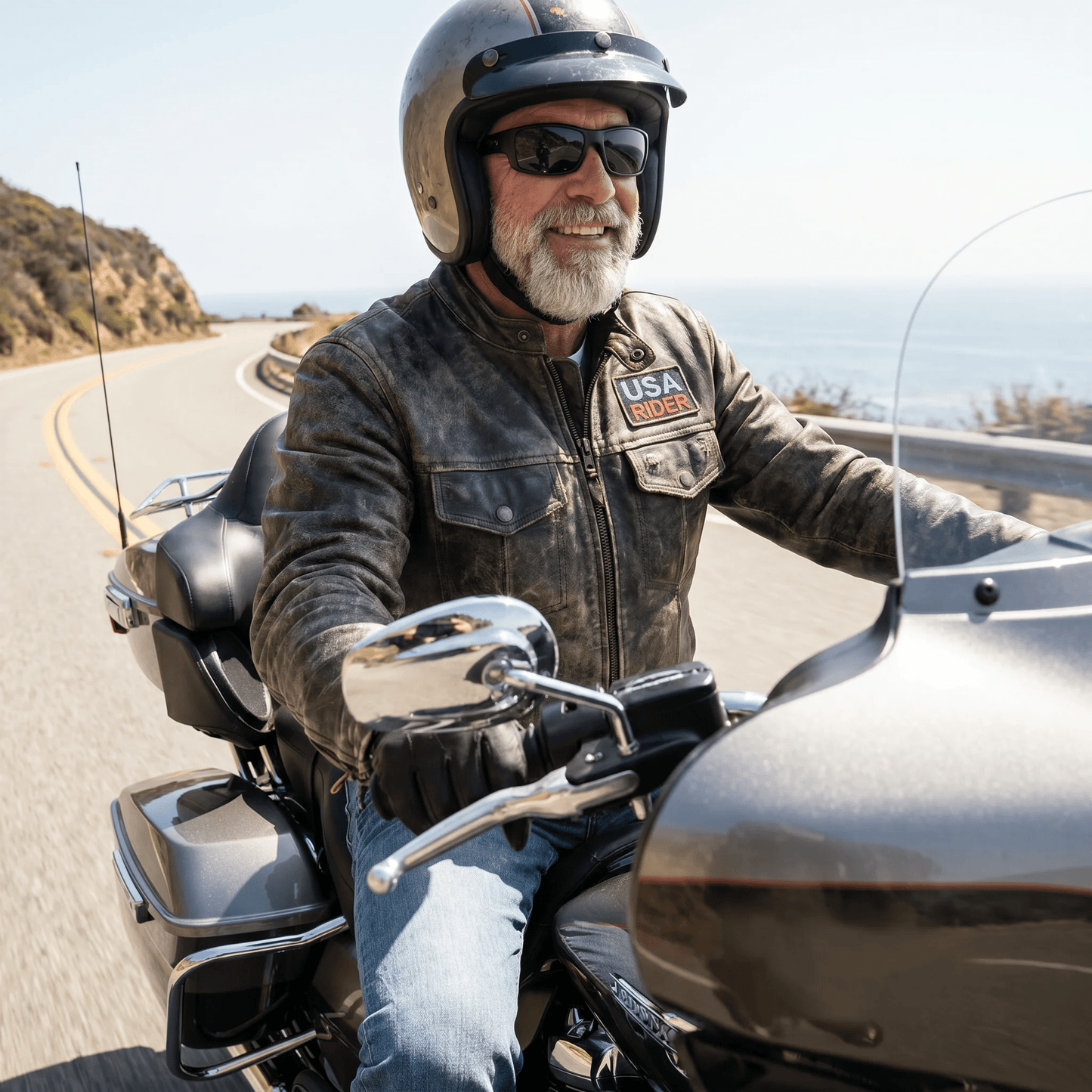 Borvane™ AirGuard Breathable Motorcycle Jacket (Gray)