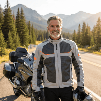Borvane™ AirGuard Breathable Motorcycle Jacket (Black)