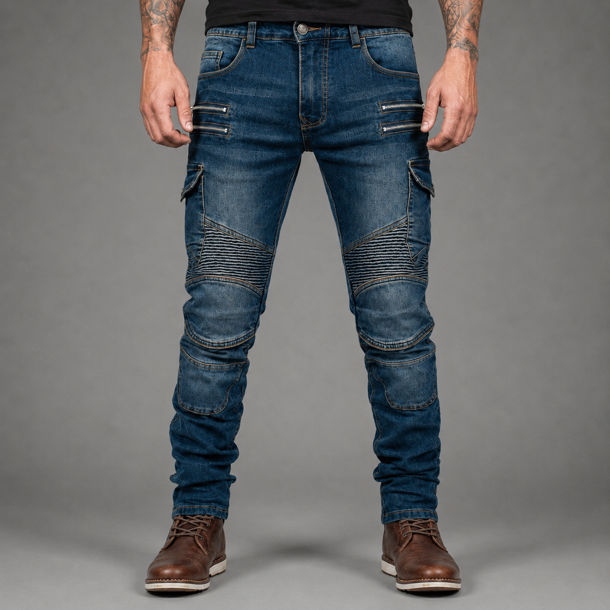 Borvane ShieldFlex™ Blue Motorcycle Jeans