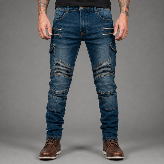 Borvane ShieldFlex™ Blue Motorcycle Jeans